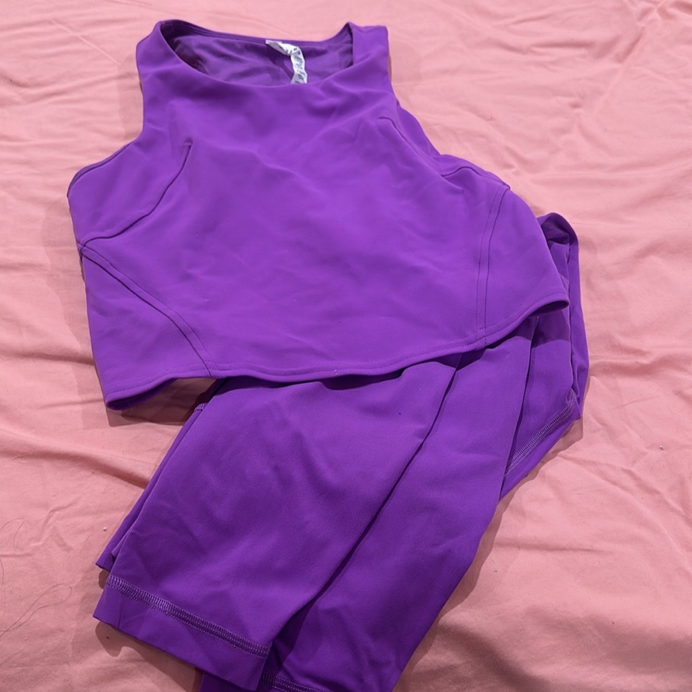 lululemon athletica Violet High-Waist Leggings with Matching Crop Tank